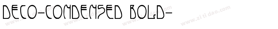Deco-Condensed Bold字体转换